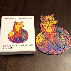 Mysterious Fox wooden puzzle.  Complete. Clean
